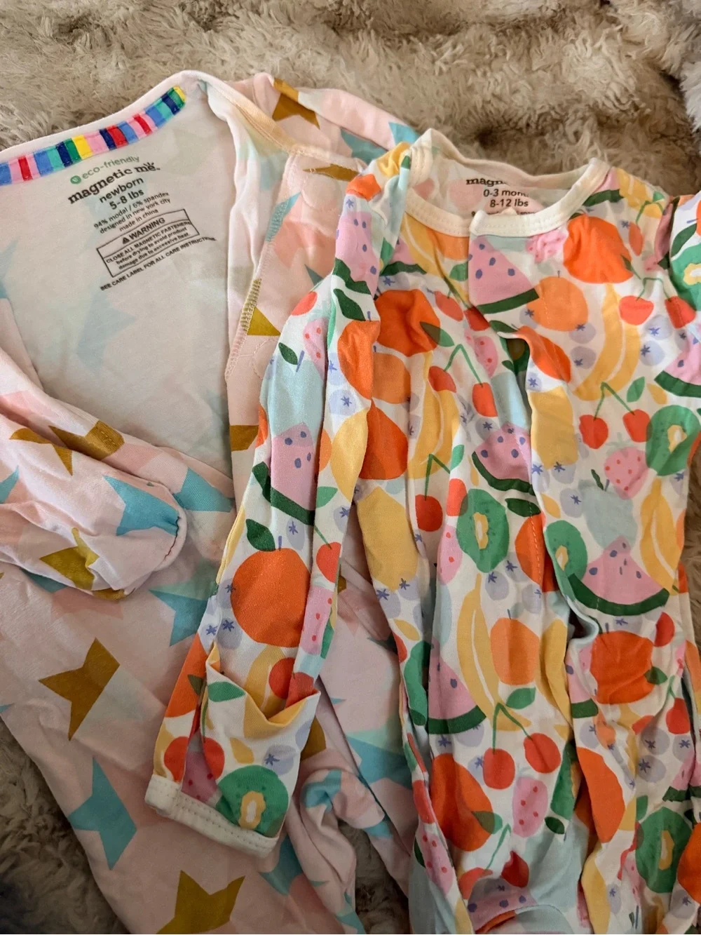 Magnetic Me Girls' Cotton Pajama Tops - Purple, Pink & White Unicorns